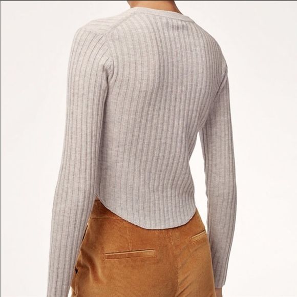 Aritzia Babaton Nathaniel Cropped Ribbed Sweater - Picture 4 of 13